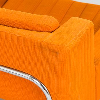 Esko Pajamies, a pair of 1970's 'Contra' easy chairs for Asko, Finland.