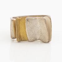 Ring, silver and gilded silver.