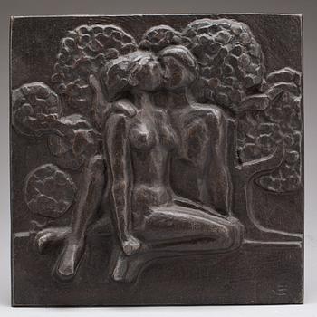 RELIEF, gjutjärn, monogramsignerad EE el EF samt daterad 1969