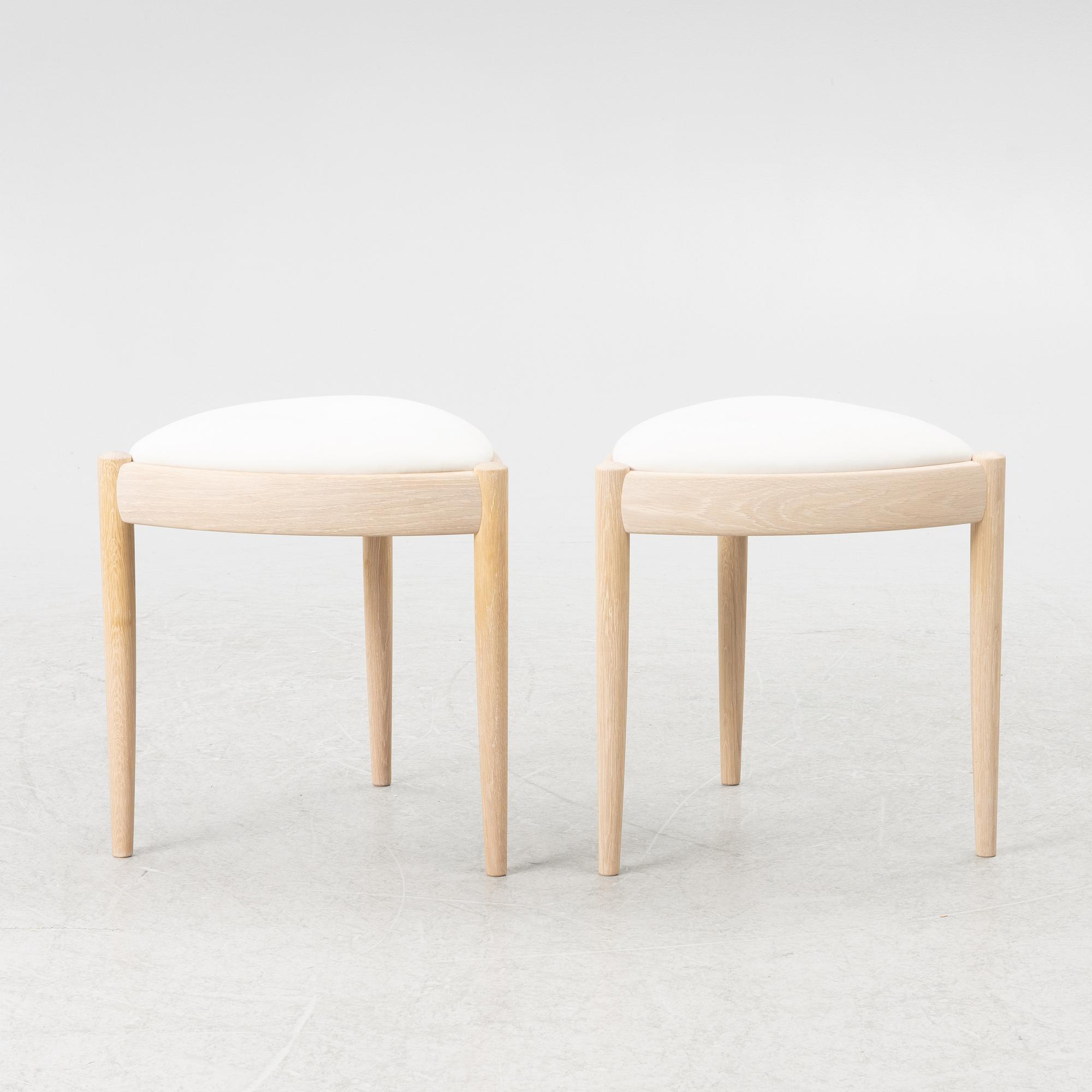 Kai Kristiansen, pallar, ett par, "Uni", Miyazaki Chair Factory, Japan.