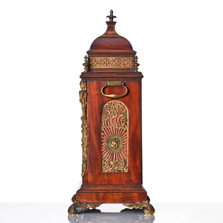 A George III brass mounted mahogany bracket clock by James Crossley (1776-1818) London, circa 1780.