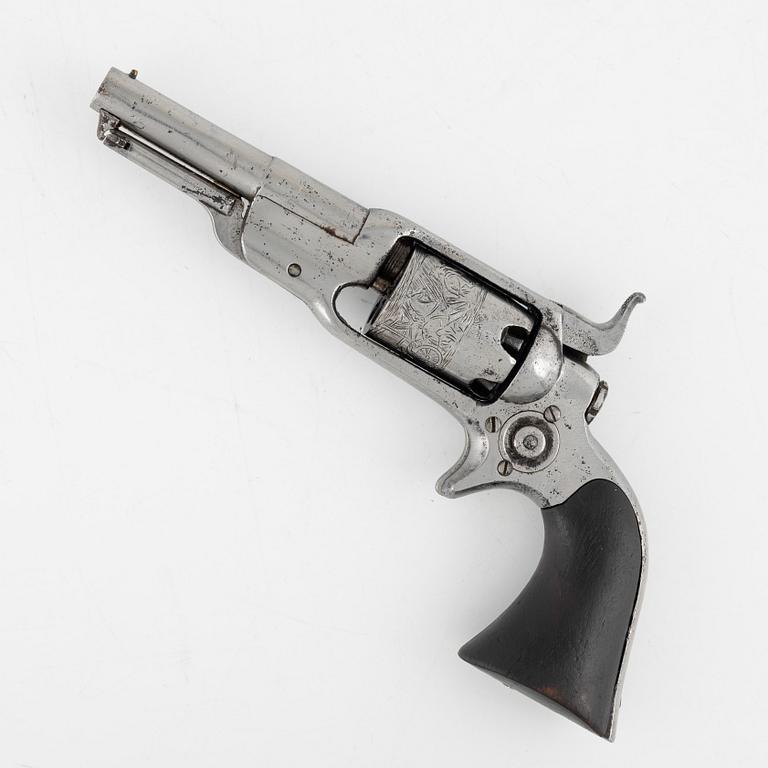 A cased Colt 1855 Sidehammer 'Root', No 11808 manufactured 1856.