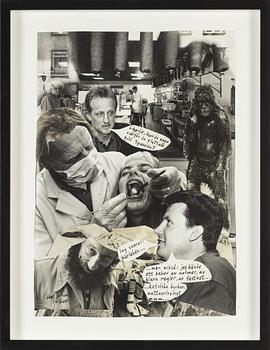 Carl Johan De Geer, photo/collage, signed.