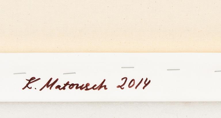 Kristina Matousch, signerad och daterad 2014 a tergo, olja på duk.