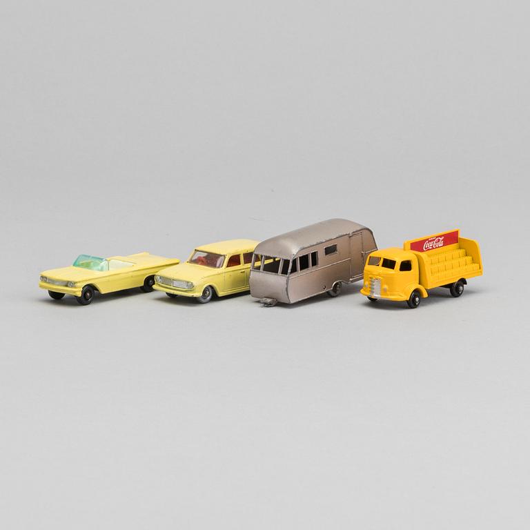 LESNEY MATCHBOX SERIES,4 st, bland annat Bluebird Dauphine Trailer RW 23C-2.
