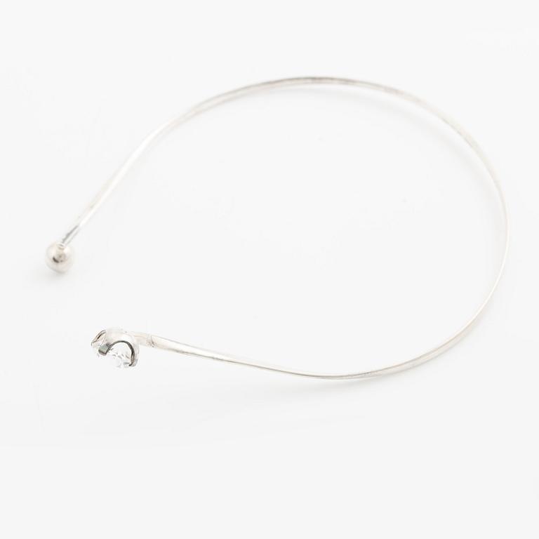 Alton, a necklace, sterling silver with a white stone, Falköping 1976.