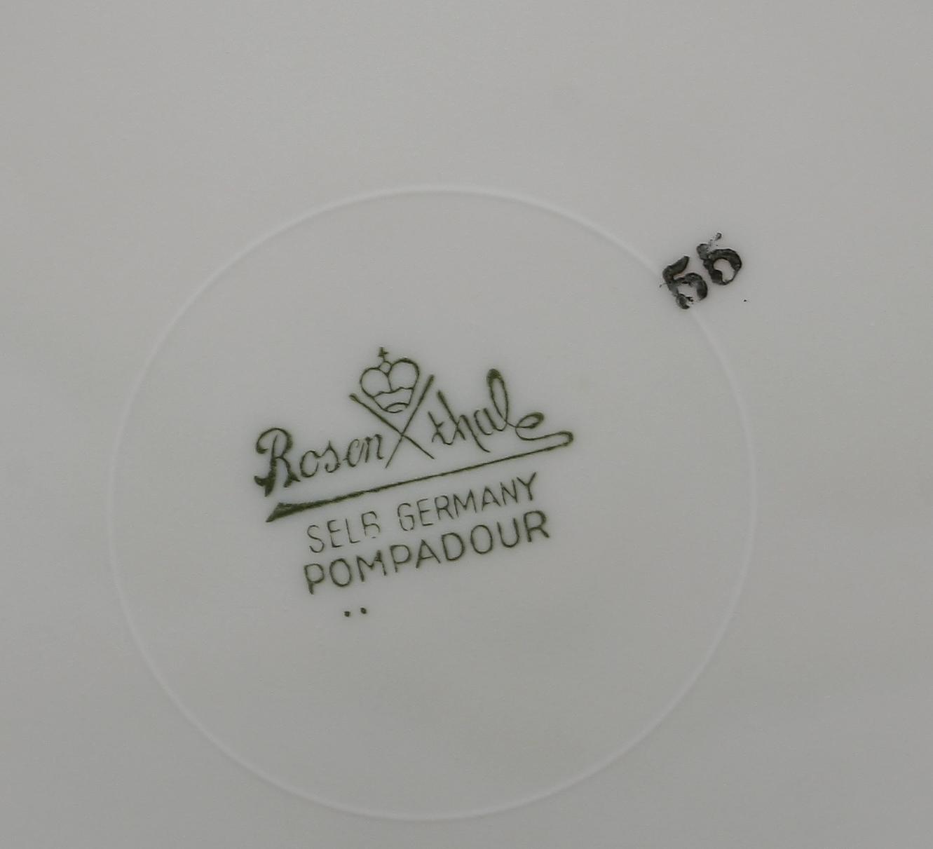 KAFFESERVIS, 30 delar, porslin, Rosenthal "Pompadour".