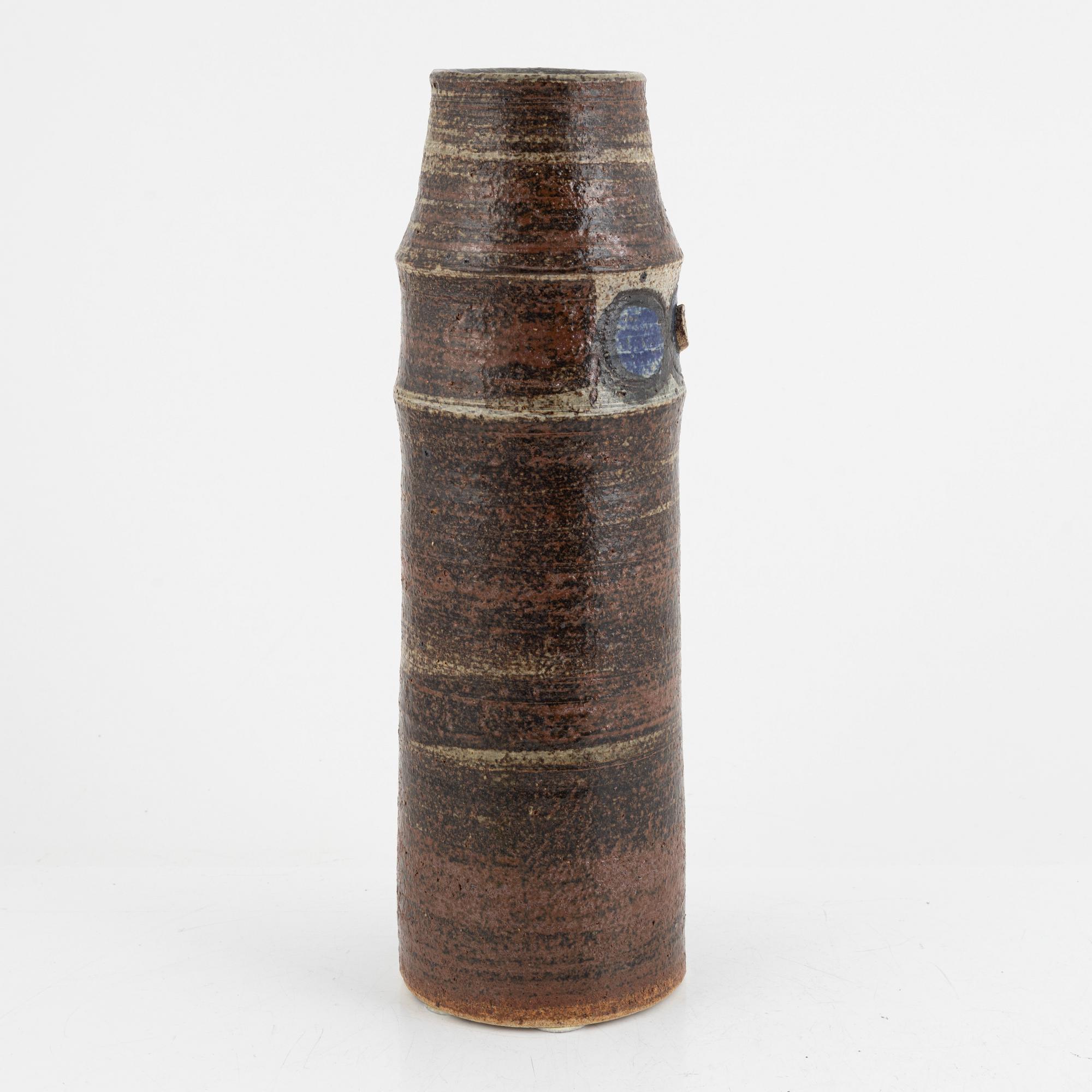 Lisa Larson, a unique chamotte stoneware vase, Gustavsberg Studio, Sweden.