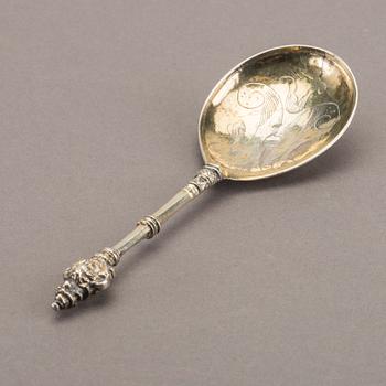 A Swedish 15th century silver spoon.