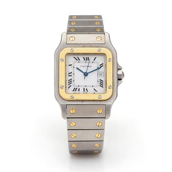CARTIER, Santos, wristwatch, 29 x 28 (41) mm,