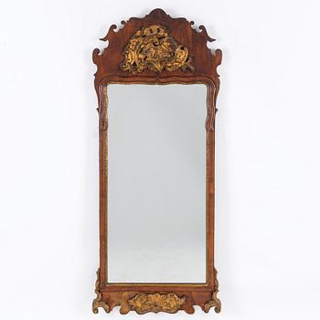 A Rococo mirror, Denmark, 18th century.