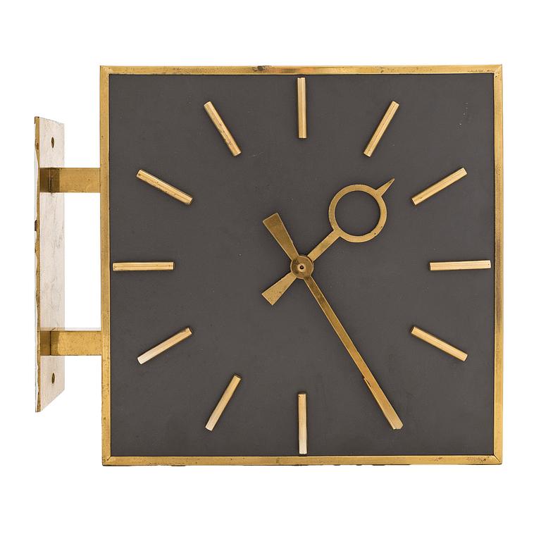 Wall clock, made to order, for The copper House,   Arkkitehtitoimisto Blomstedt & Lampén 1958.