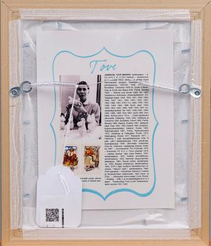 KONSTVYKORT, 5 st, efter Tove Jansson, 4 med synlig signering i trycket, Taidekorttikeskus 1940-tal.