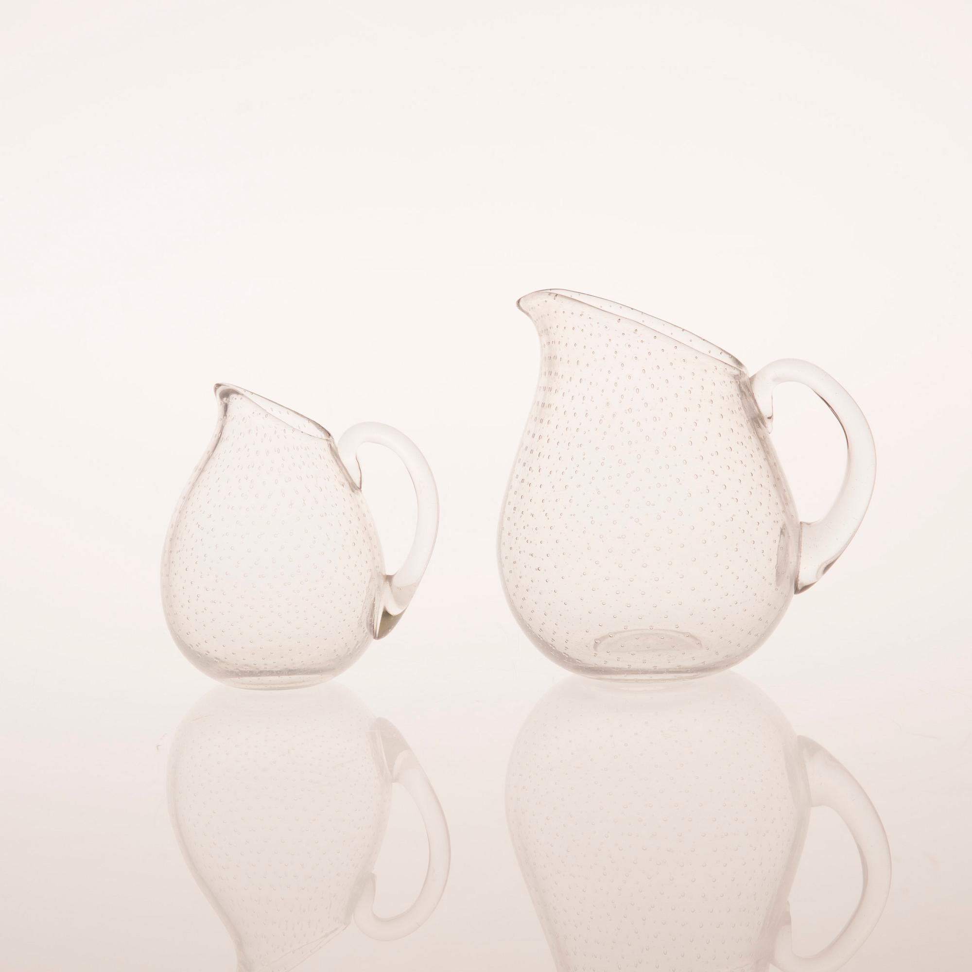 KANNOR, 2 st, glas, design Gunnel Nyman, 1900-talets mitt.