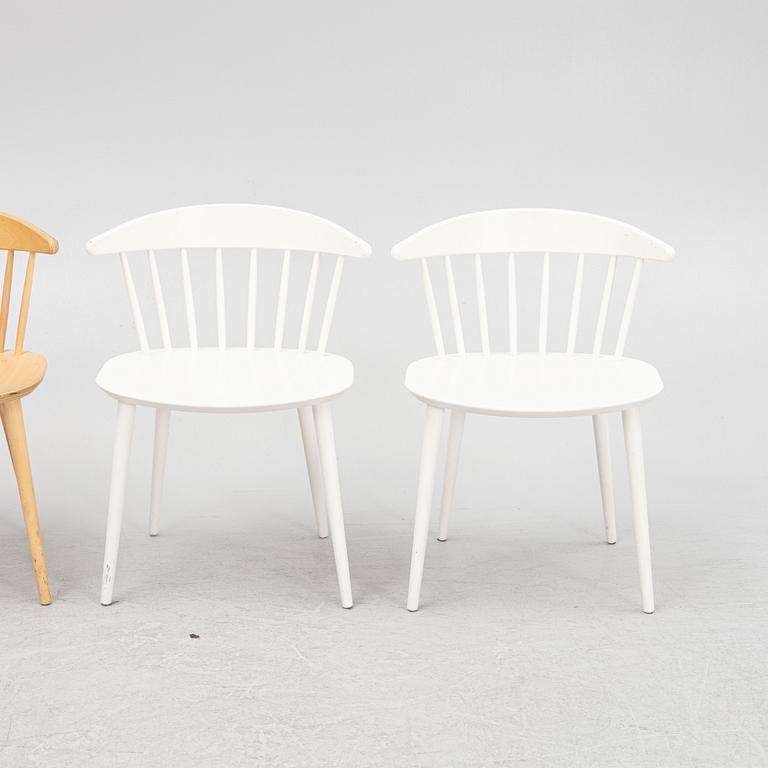 Jørgen Bækmark, a set of four model 'J104' chairs, Hay, Denmark.