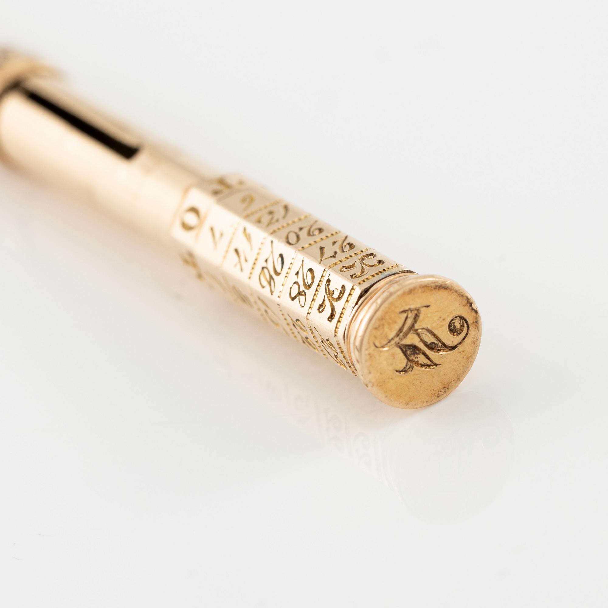 Three pens 18K gold.