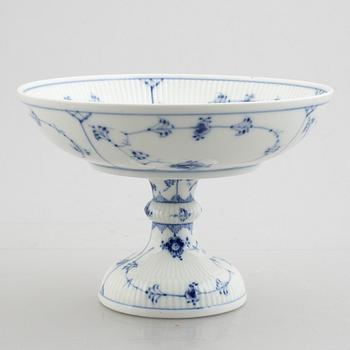 A group of three dishes and a cofee pot, "Blue fluted Full Lace" and "Blue Fluted Plain"/"Musselmalet", Royal Copenhagen.