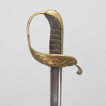 A Swedish sabre, 1880s, with scabbard.