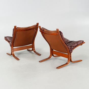 A pair of lounge chair på Ingmar Relling, model "Siesta", Westnofa, from the latter half of the 20th century.