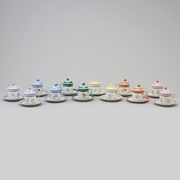 12 second half of the 20th century handpainted porcelain cups.