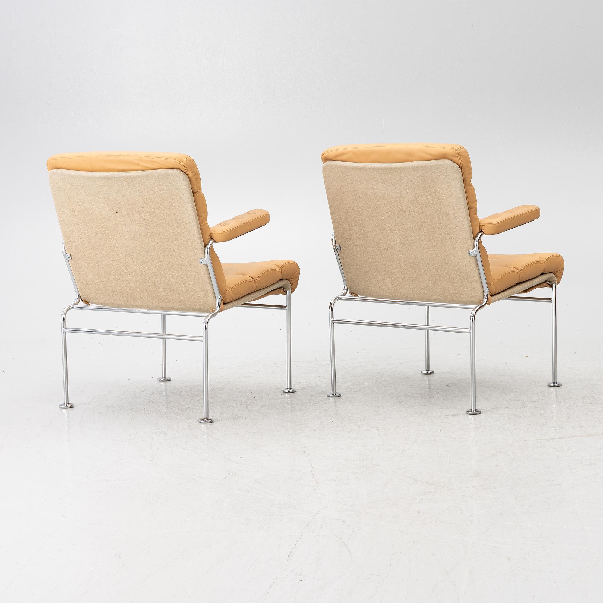 Bruno Mathsson, Armchairs, a pair, “Birgitta”, Dux.