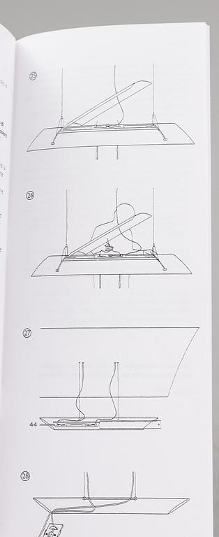 Ingo Maurer, a 'Scooper' ceiling light, late 20th Century.