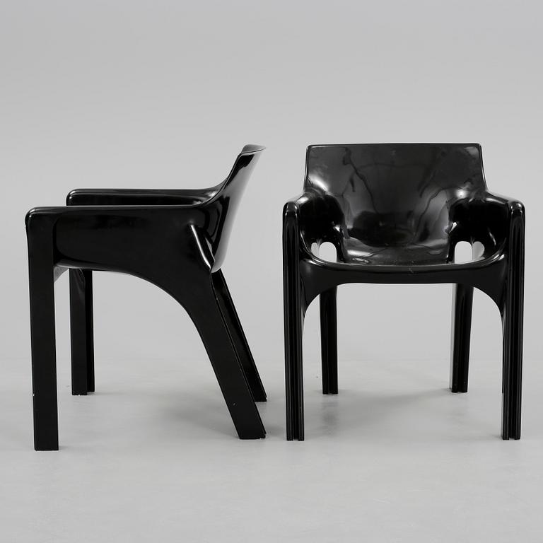 KARMSTOLAR, ett par, "The Gaudi Chair", Vico Magistretti, Artemide, Milano 1960-70-tal.