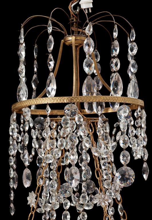 A North European circa 1800 eight-light chandelier.