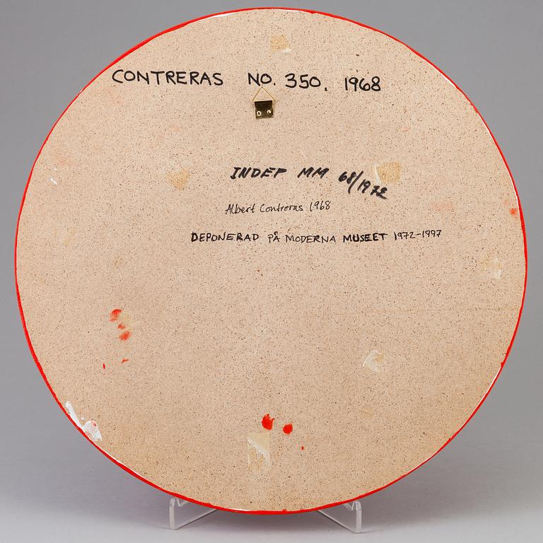 ALBERT CONTRERAS, olja på pannå, signerad och daterad 1968 a tergo.