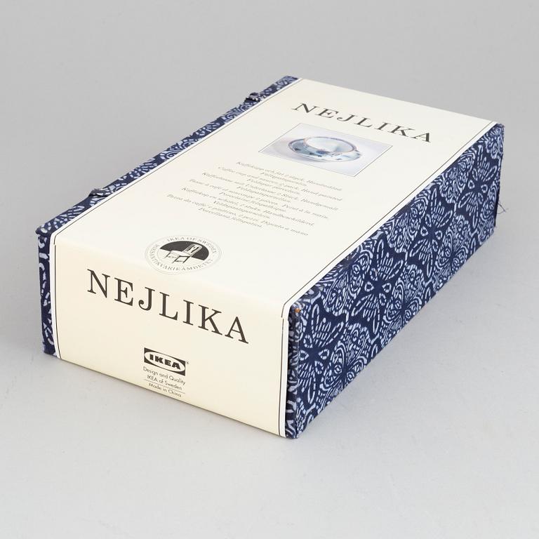 Kaffekoppar med fat, 12 st, "Nejlika", IKEA, 1700-talsserien, 1990-tal.