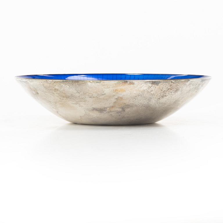 Grete Prytz-Kittelsen, a sterling silver and enamel bowl, J. Tostrup, Oslo, Norway, circa 1950.