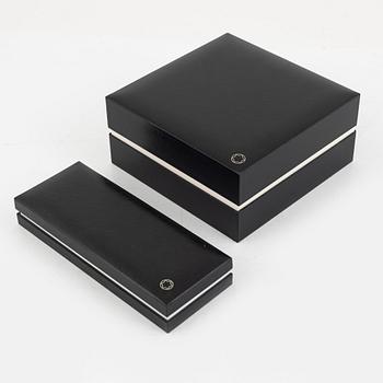 Two Montblanc pens.