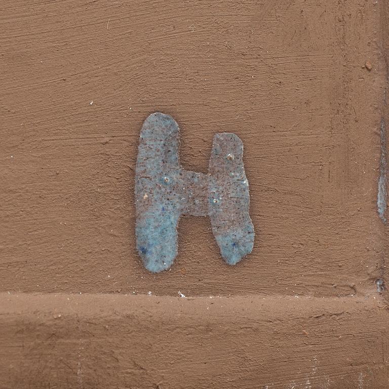 RUNE HANNÄS, two sculptures, stoneware and bronze, signed and dated -66.