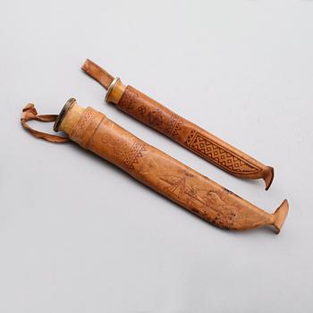 KNIVAR, 2 st, J Marttiini, Lapinleuku, Finland, 1900-tal.
