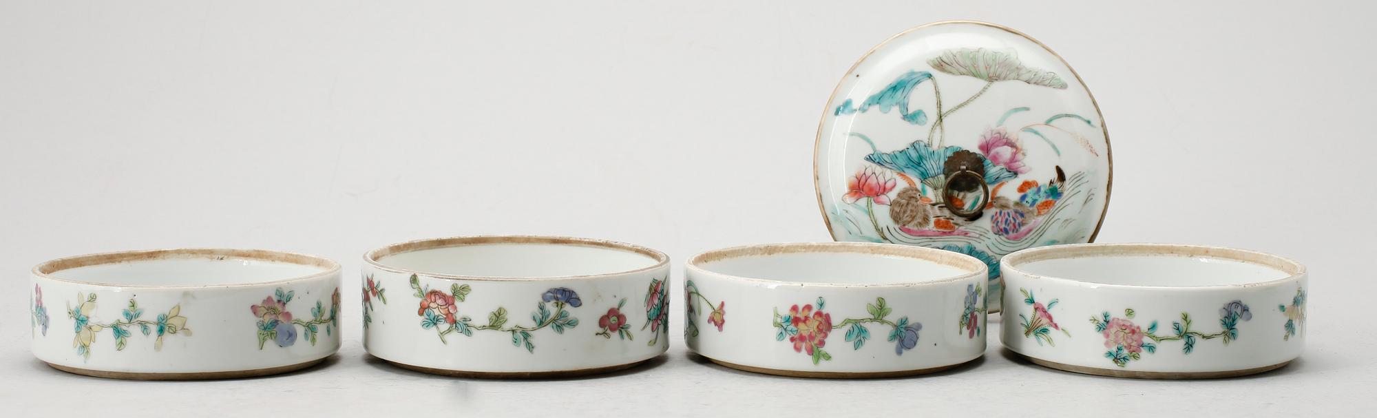 MATKÄRL, porslin, Kina, 1800-tal.