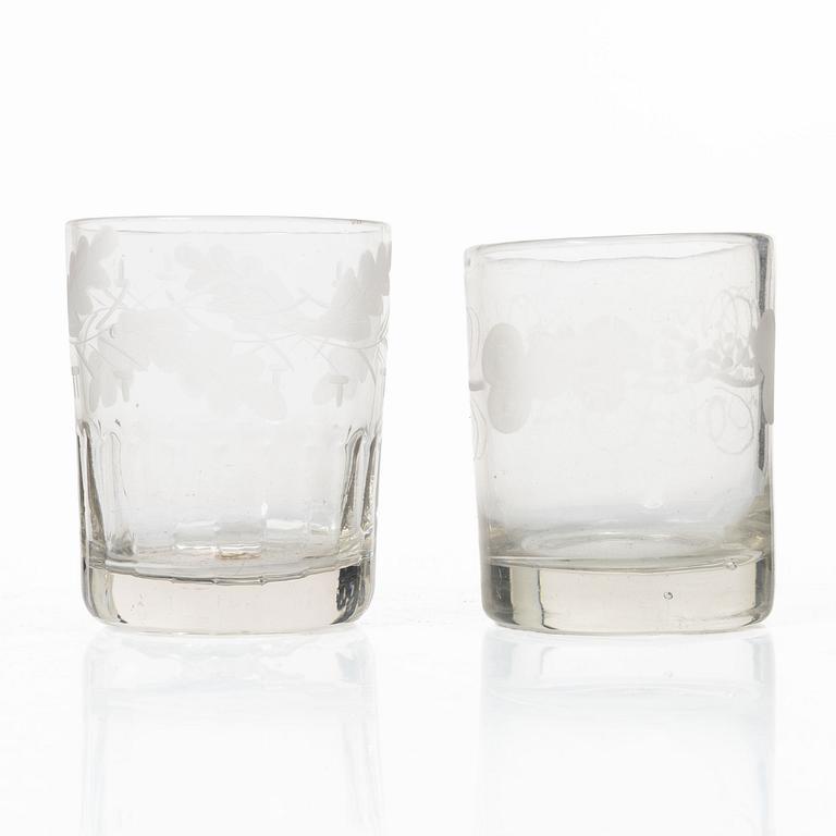 Selterglas, 12 st, tidigt 1800-tal.