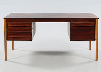 A Torbjørn Afdal, palisander desk, Bruksbo for Haug Snekkeri AS, 1960s.