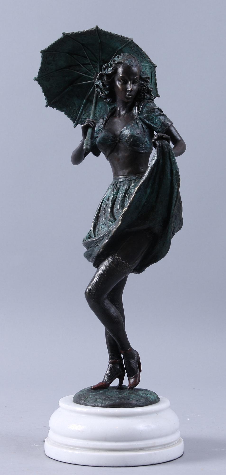 SKULPTUR, patinerad brons, märkt Milo. 2000-tal.