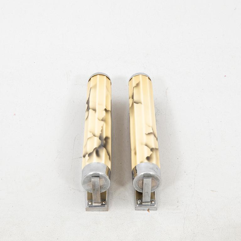 A pair of Art deco wall lamps first half of the 20th century.