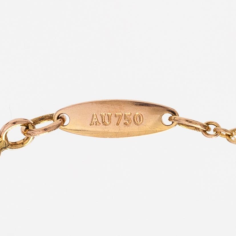 Tiffany & Co, Elsa Peretti, halsband, "Diamonds by the Yard", 18K guld med en päronslipad diamant.