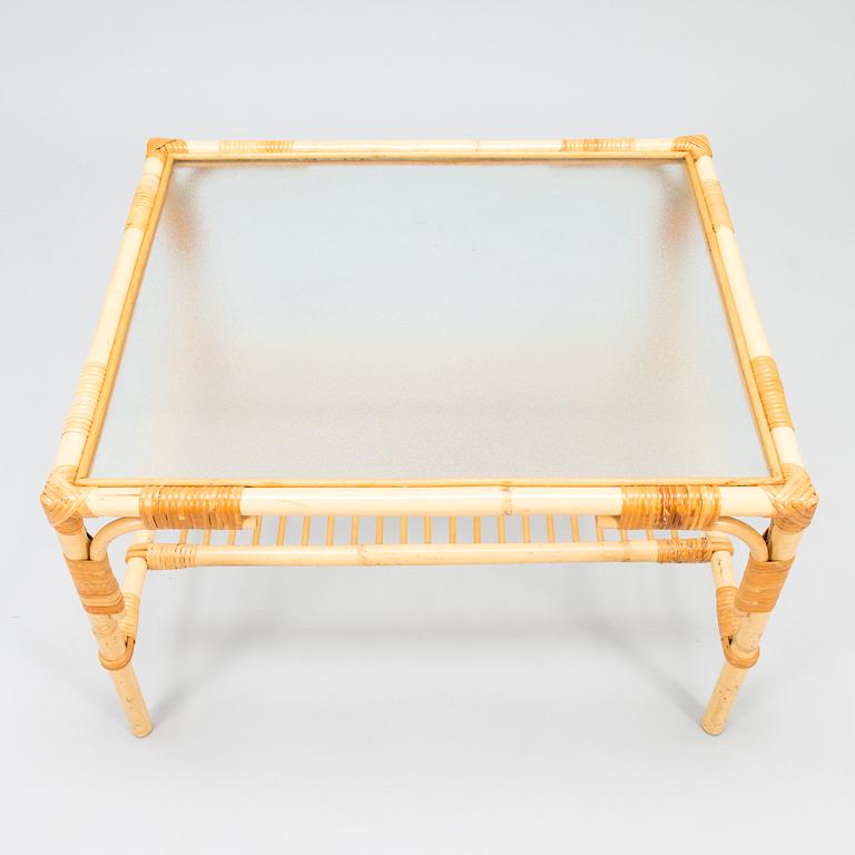 A Finnish rattan table, Sokeva-Käsityö, last quarter of the 20th Century.