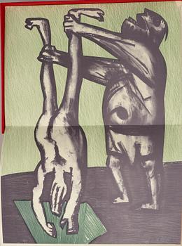 Jordi Arkö, Colour lithographic portfolios/bookworks, 2 pcs, "The Longships" by Frans G Bengtsson, 1991.