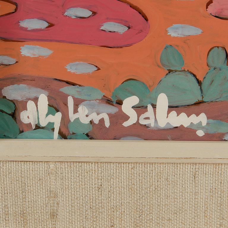 ALY BEN SALEM, glasmålning, signerad.