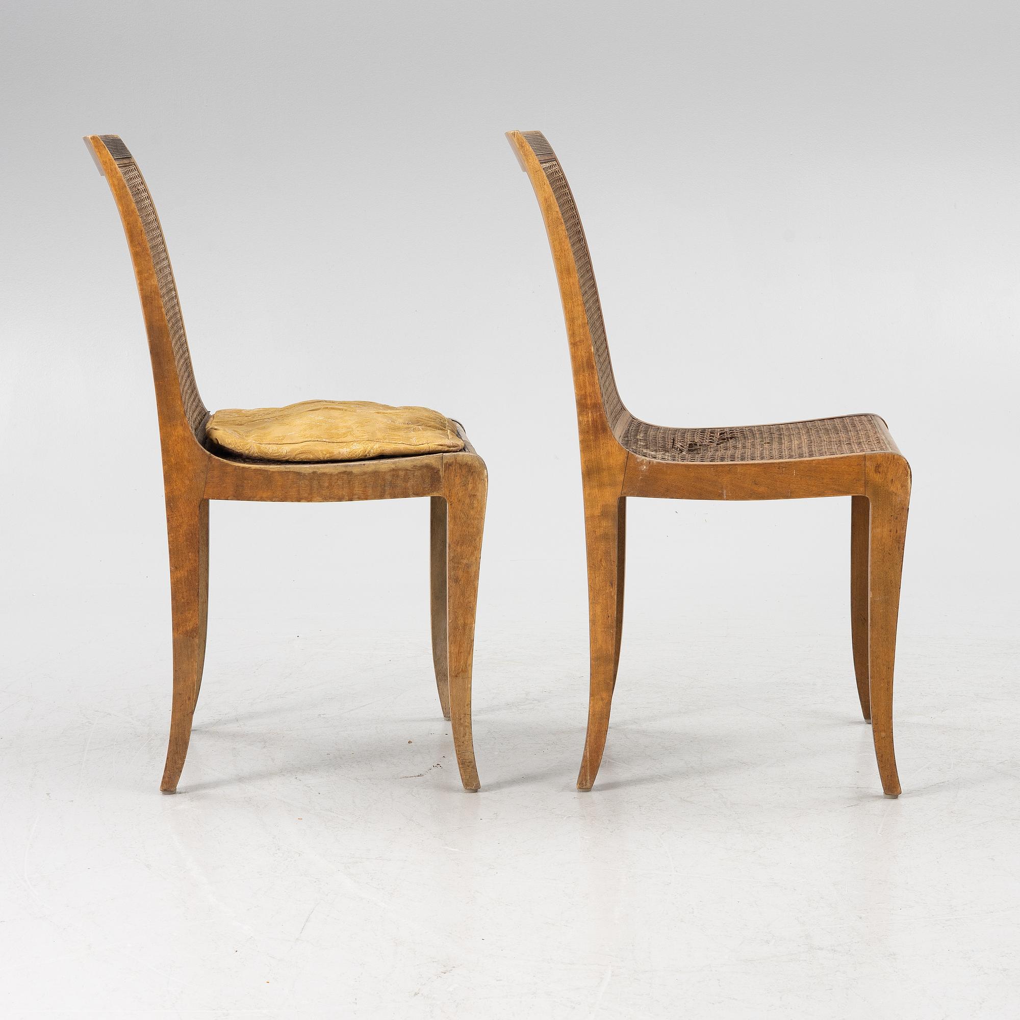 Carl Malmsten, a five piece furniture group, Nordiska Kompaniet, late 1920s.