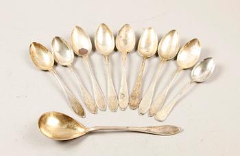 PARTI BESTICK, 38 delar, silver, bla modell "Gammal Svensk Spetsig" och "Rosen".