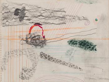 RUNE JANSSON, kritteckning, signed and dated -54.