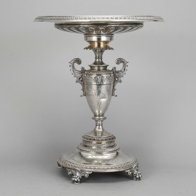 UPPSATSSKÅL, silver, firma Gustav Möllenborg, Stockholm, 1880.