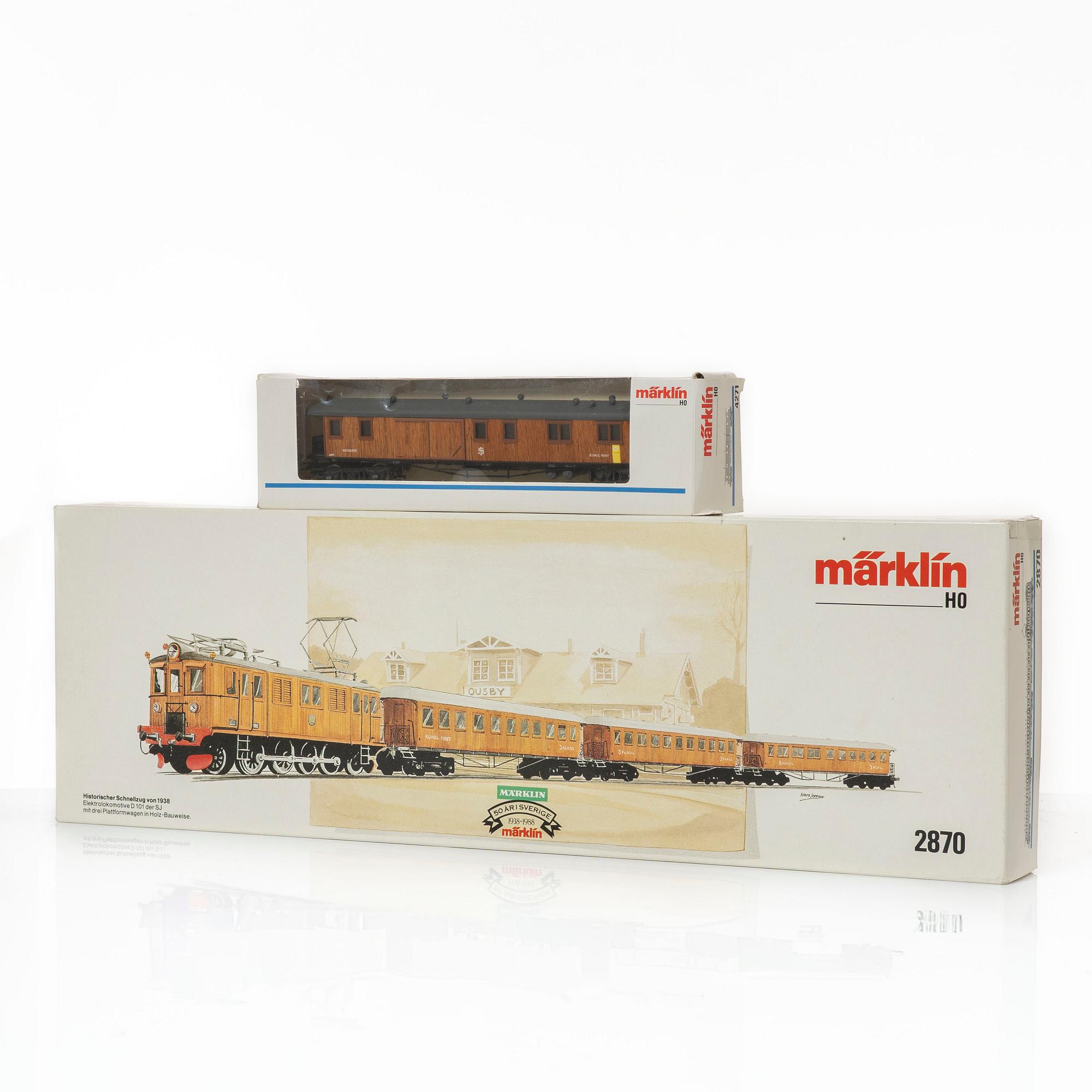 Märklin, tågset, 2870, samt tågvagn 4271.