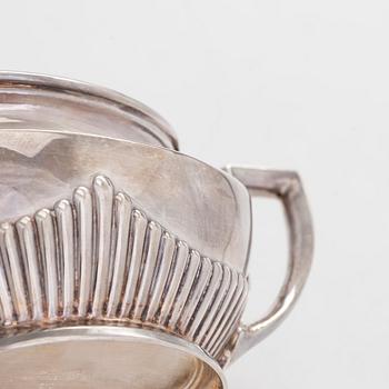 A three-piece silver coffee set, Germany 20th century, Finnish control marks stamped in 1966.