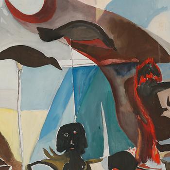 oil on canvas, signed and dated -56.